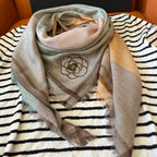 CC Square Scarf 100 CM In Colorful Cashmere And Wool Mix Sequin Fabric 345994
