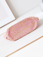 cc coco beach bag 32cm pink raffia