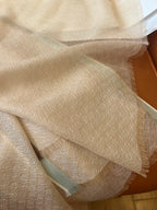LP Quadrata Rainbow Scarf 210 CM In Camel Beige Thin Silk Woven With Wool 428594