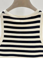 Celin Black Beige Stripe Tank Top