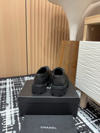 CC OXFORD SHOES IN BLACK CALFSKIN
