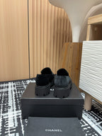 CC LOAFER THICK-SOLED IN BLACK VELVET