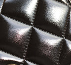 24b woc 19cm black lambskin gold hardware