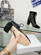 CD Naugtily-D Heeled Ankle Boot Black Fabric