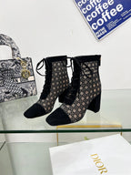 CD Naugtily-D Heeled Ankle Boot Black Fabric