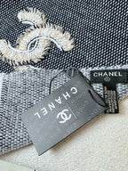 CC Scarf 220 CM In Black Grey Mix White Cashmere 389887