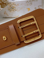 cd nolita belt brown lambskin gold buckle