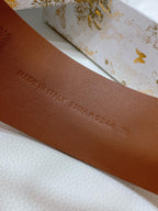 cd nolita belt brown lambskin gold buckle