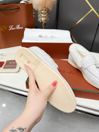 LP Summer Charm Walk Loafer Light Grey Suede Lamb Fur
