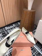 Miu ballerinas White Sheepskin