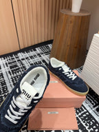 Miu Sneakers In Blue Black Fabric