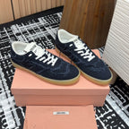 Denim Miu Sneakers In Black Fabric