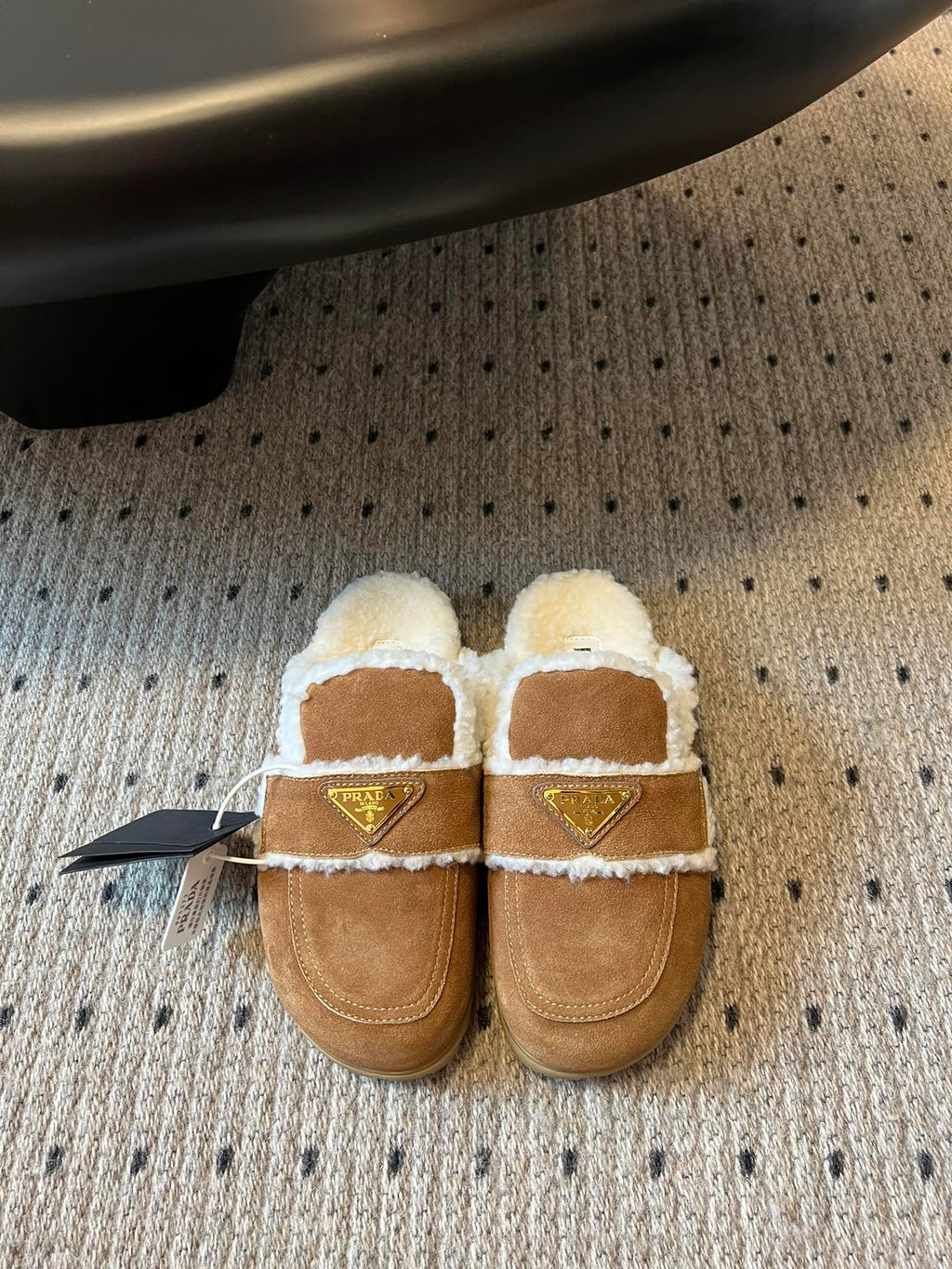 PRA Furry Half-Slipper Brown Suede 478567