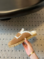 PRA Furry Half-Slipper Brown Suede 478567