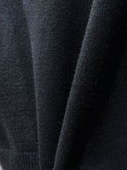 LV SWEATER IN BLACK KNITTED WOOL ATTACHED PEARL 238809