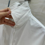 Prada Shirt with Diamond Brooch White Cotton