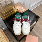 Miu Sneakers White Mix Red String Cowhide