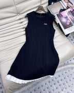 Miu Miu Vest Dress Black Wool