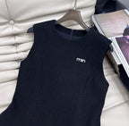 Miu Miu Vest Dress Black Wool