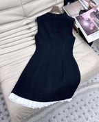 Miu Miu Vest Dress Black Wool