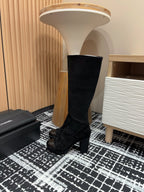 CC High Boots 90mm Black Suede