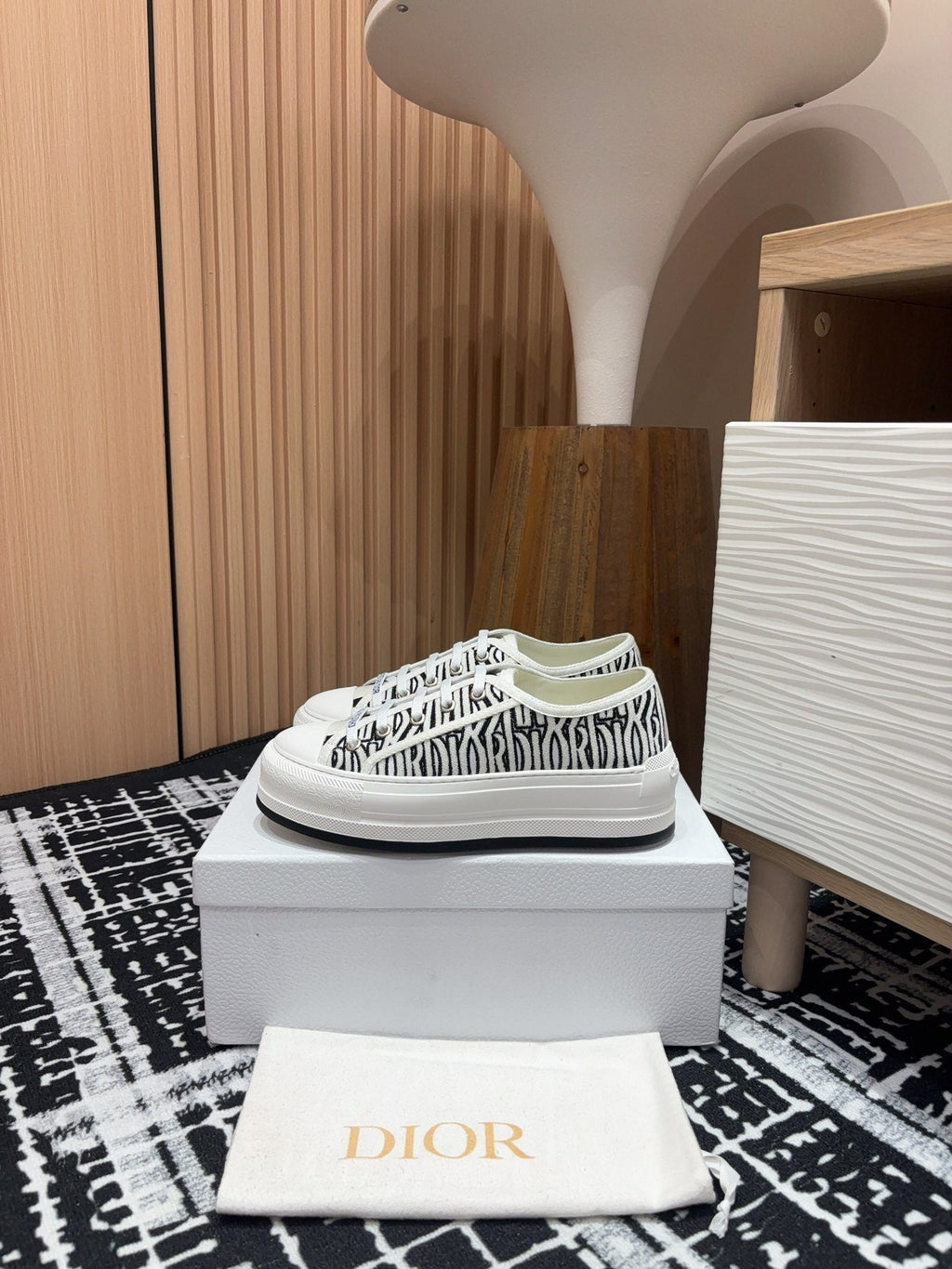 CD Walk'n'Dior Platform Sneaker Black Miss Canvas