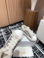 CD Walk'n'Dior Platform Sneaker Pale Pink Canvas And Fleece Lining