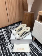 CD Walk'n'Dior Platform Sneaker Black Mix charcoal Blue Oblique Jacquard And Fleece Lining