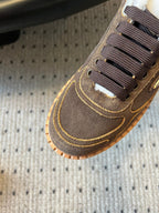 Prada 25s Mid-Top Sneaker Brown Suede And Wool 538432