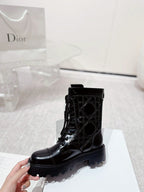 D-Unit Ankle Boot 40mm In Black Glossy Calfskin 988757