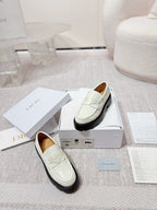 CD Boy Platform Loafer In White Cowhide 988790