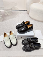 CD Boy Platform Loafer In White Cowhide 988790