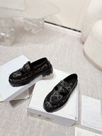 CD Boy Platform Loafer In Black Tweed Fabric  988792
