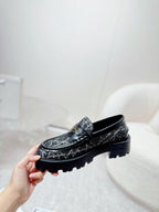 CD Boy Platform Loafer In Black Tweed Fabric  988792