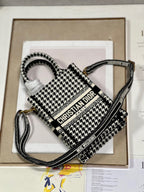 CD Mini Book Tote 13.5 cm Black Beige 336419