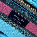 CD Elephant Blue 24 Lady Dior Bag Canvas 336679