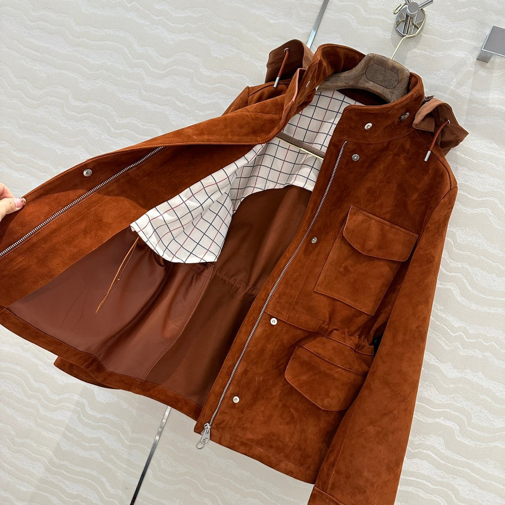 LP 25 Jacket Brown Suede Lambskin 314085