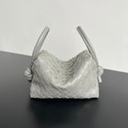 BV Loop Top Handle 19cm Grey Lambskin