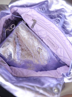 25C Hobo 22 Bag 35cm Violet Metalic Lambskin