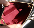 24K Mini Camera Case 18cm Black Lambskin