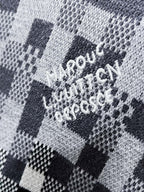 LV KNITTED SWEATER IN GRAY BLACK WHITE DAMOFLAGE MOTIF WOOL 238799