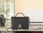 CC 25C Top Handle 18cm Black Grained Calfskin
