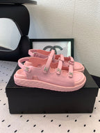 CC Sandals In Pink Lambskin 147000