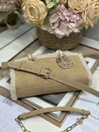 CD Lady D-Joy 22.5 Camel Cowhide And Fur Gold Hardware