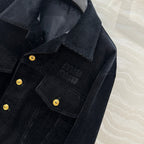 Miu Miu Corduroy Jacket Black Cotton