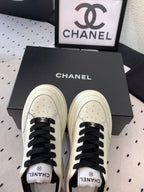 CC Sneaker In White Mix Black Cowhide 147102