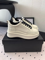 CC Sneaker In White Mix Black Cowhide 147102