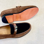 HM Men's Loafer Black Brown Suede 639121