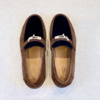 HM Men's Loafer Black Brown Suede 639121