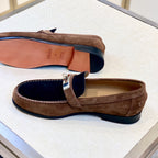HM Men's Loafer Black Brown Suede 639121
